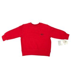 Reebok Flash Red Crewneck Sweatshirt Kids Size 2T Top Pullover Long Sleeve NEW